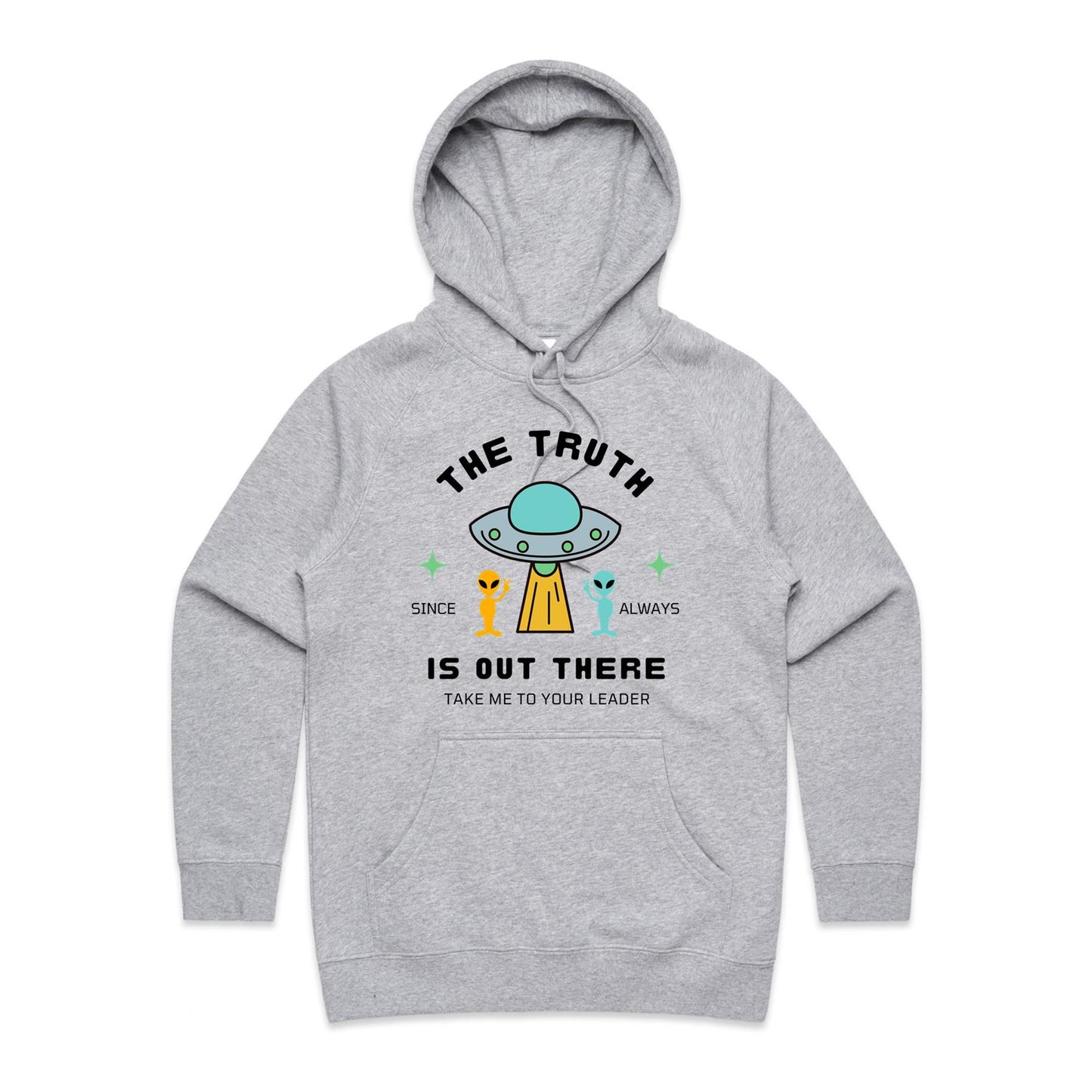 The Truth Is Out There - Women's Supply Hood Grey Marle Womens Supply Hoodie Sci Fi