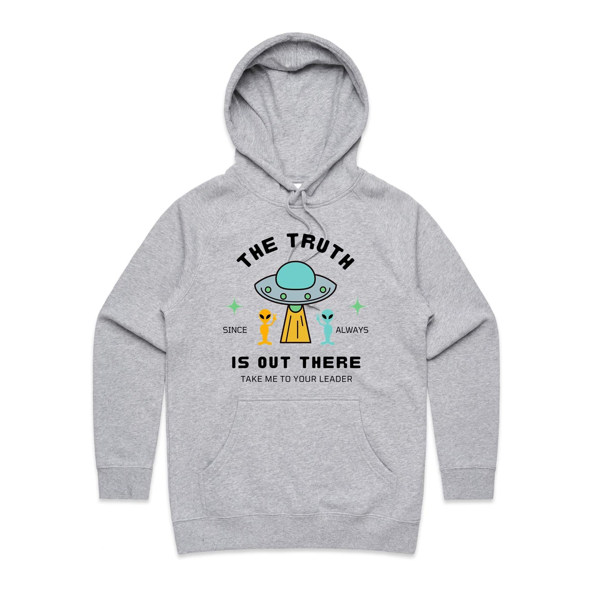 The Truth Is Out There - Women's Supply Hood Grey Marle Womens Supply Hoodie Sci Fi