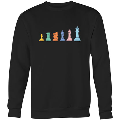 Chess - Crew Sweatshirt Black Sweatshirt Chess Games