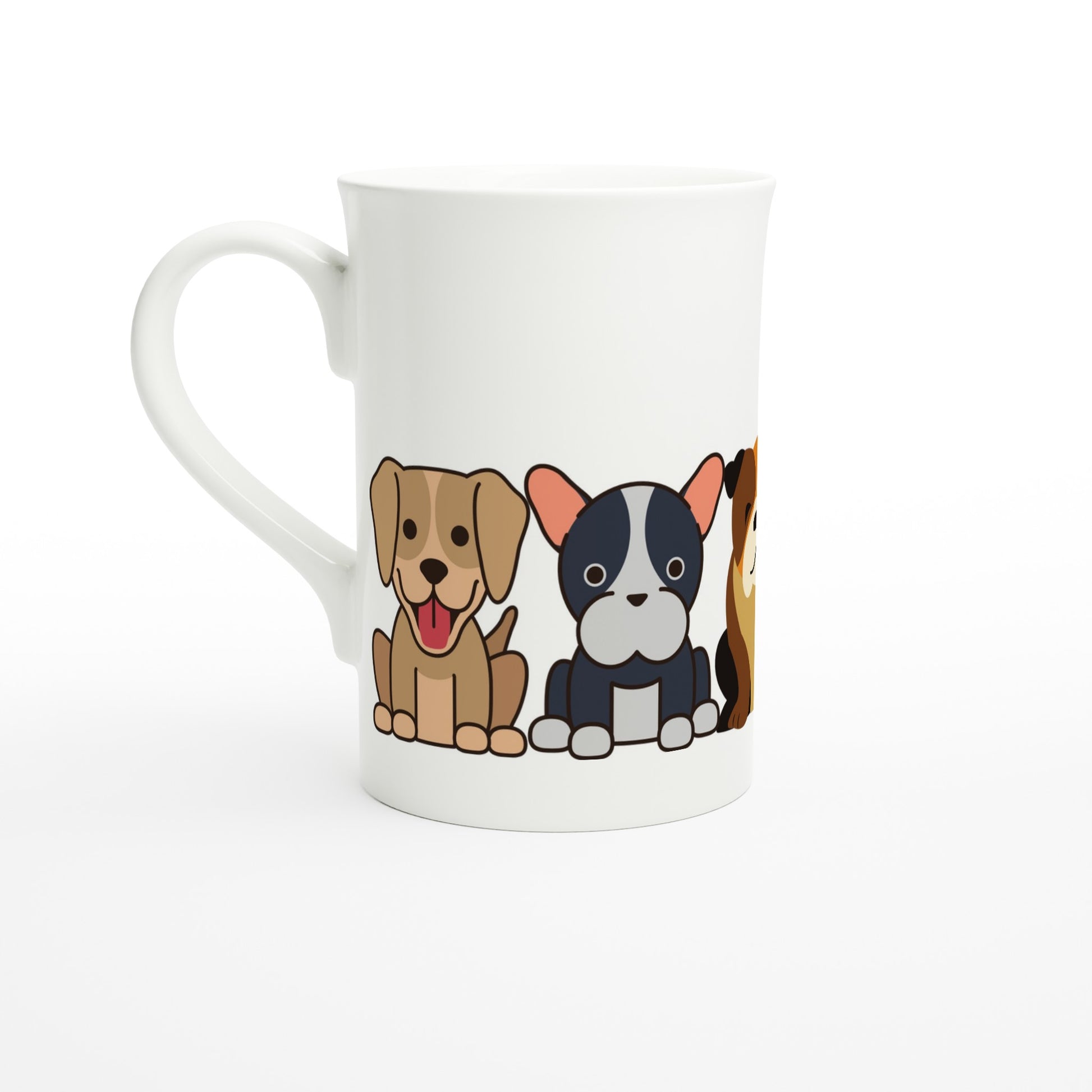 Dog Line - White 10oz Porcelain Slim Mug Default Title Porcelain Mug animal