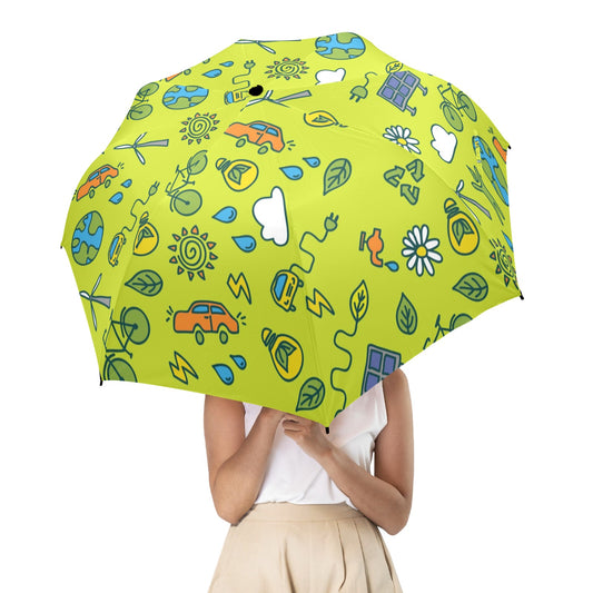 Go Green - Semi-Automatic Foldable Umbrella Semi-Automatic Foldable Umbrella