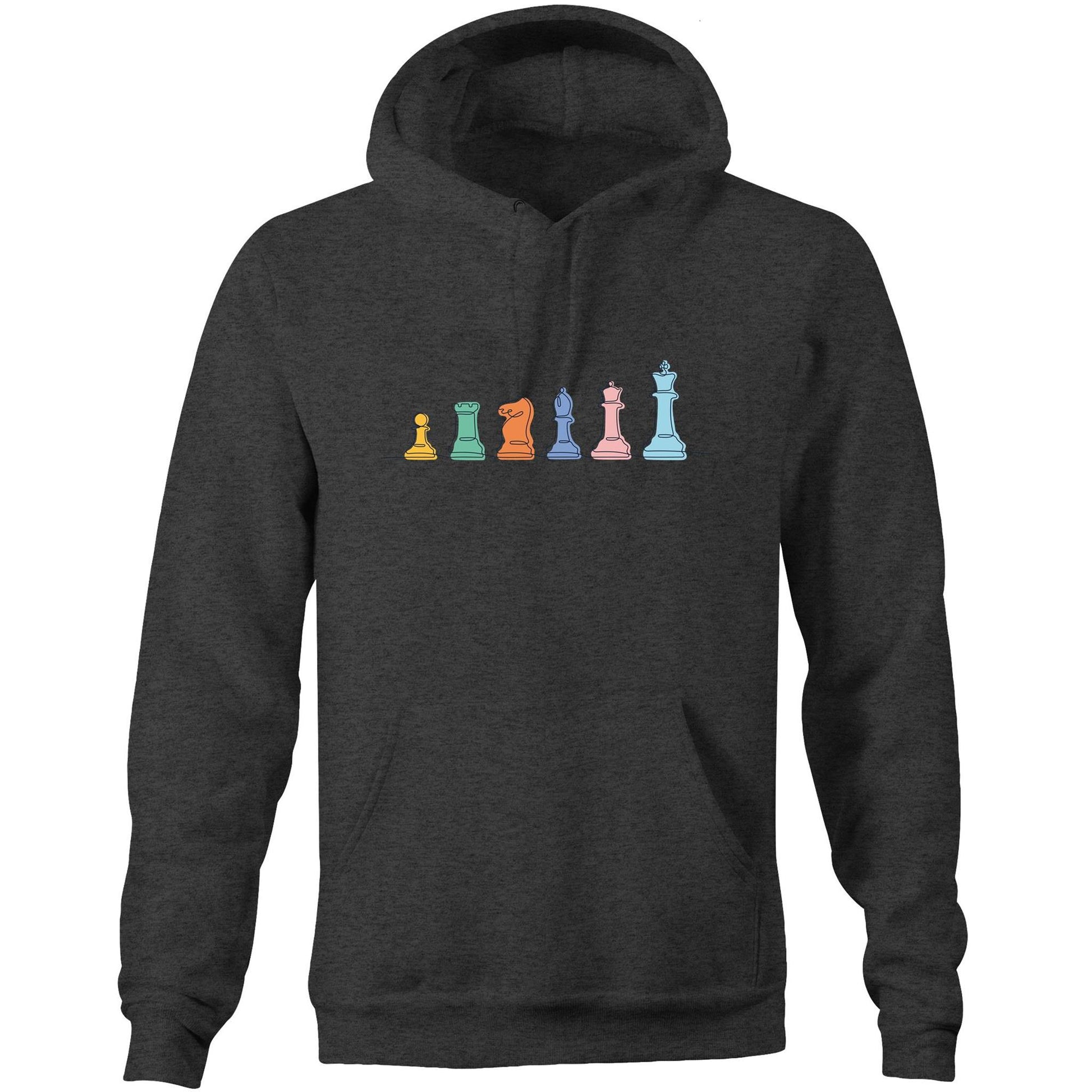 Chess - Pocket Hoodie Sweatshirt Asphalt Marle Hoodie Chess Games