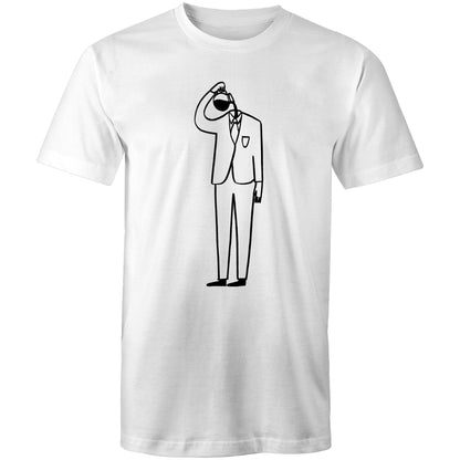 Coffee Brain - Mens T-Shirt White Mens T-shirt Coffee