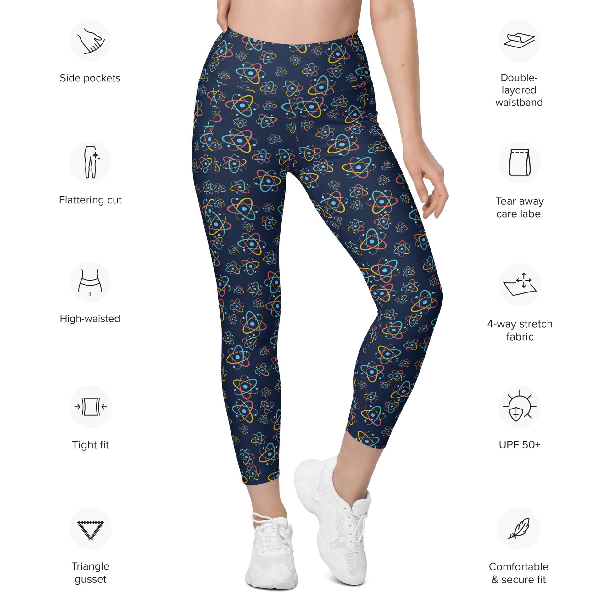 Atoms - Leggings with pockets, 2XS - 6XL Leggings With Pockets 2XS - 6XL (US)