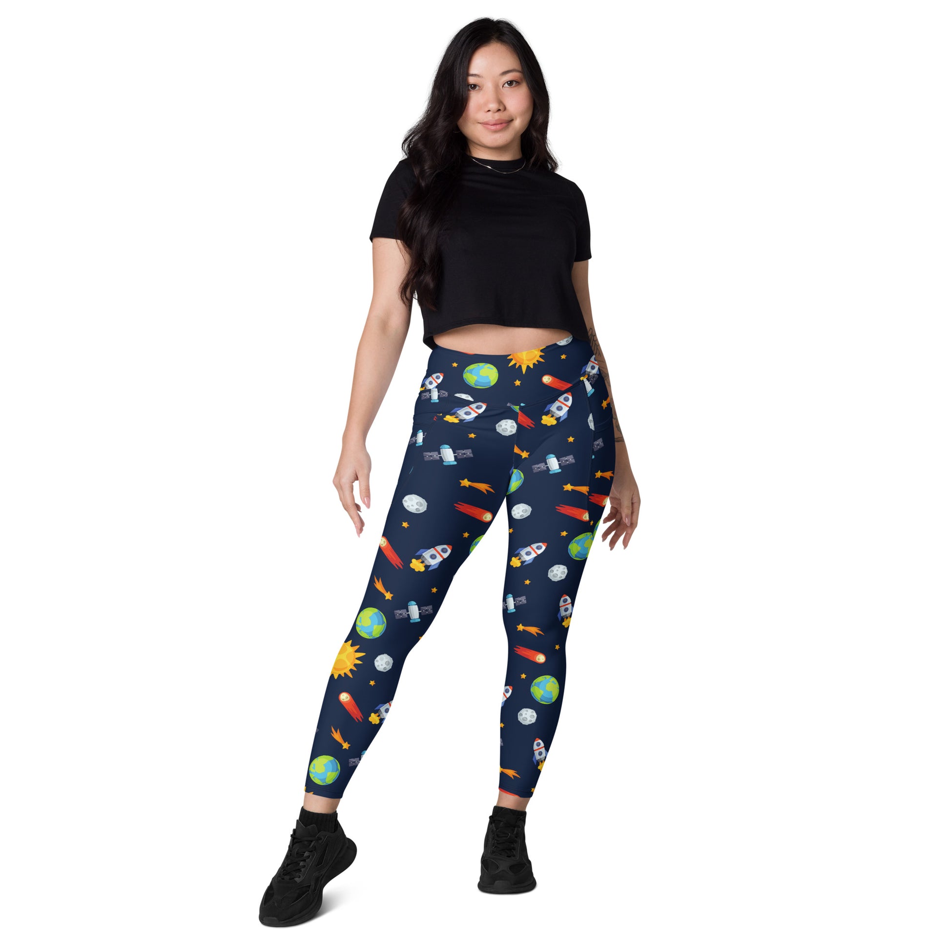 Busy Space - Leggings with pockets, 2XS - 6XL Leggings With Pockets 2XS - 6XL (US)