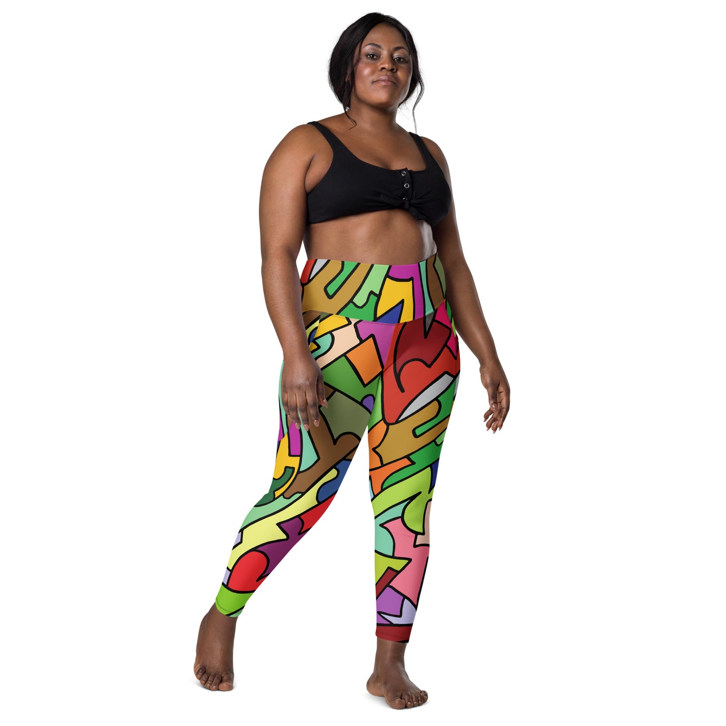 Bright Abstract - Leggings with pockets, 2XS - 6XL Leggings With Pockets 2XS - 6XL (US)