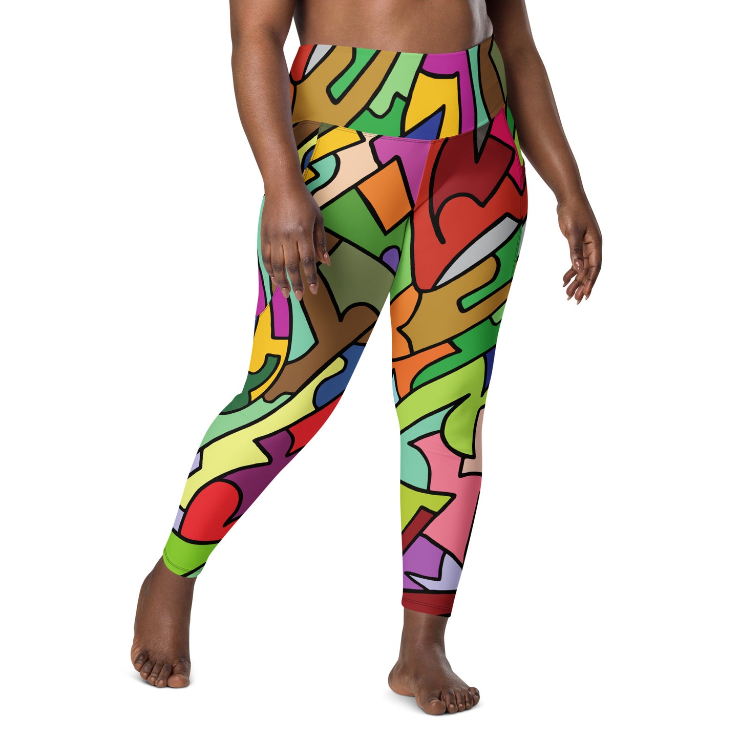 Bright Abstract - Leggings with pockets, 2XS - 6XL Leggings With Pockets 2XS - 6XL (US)