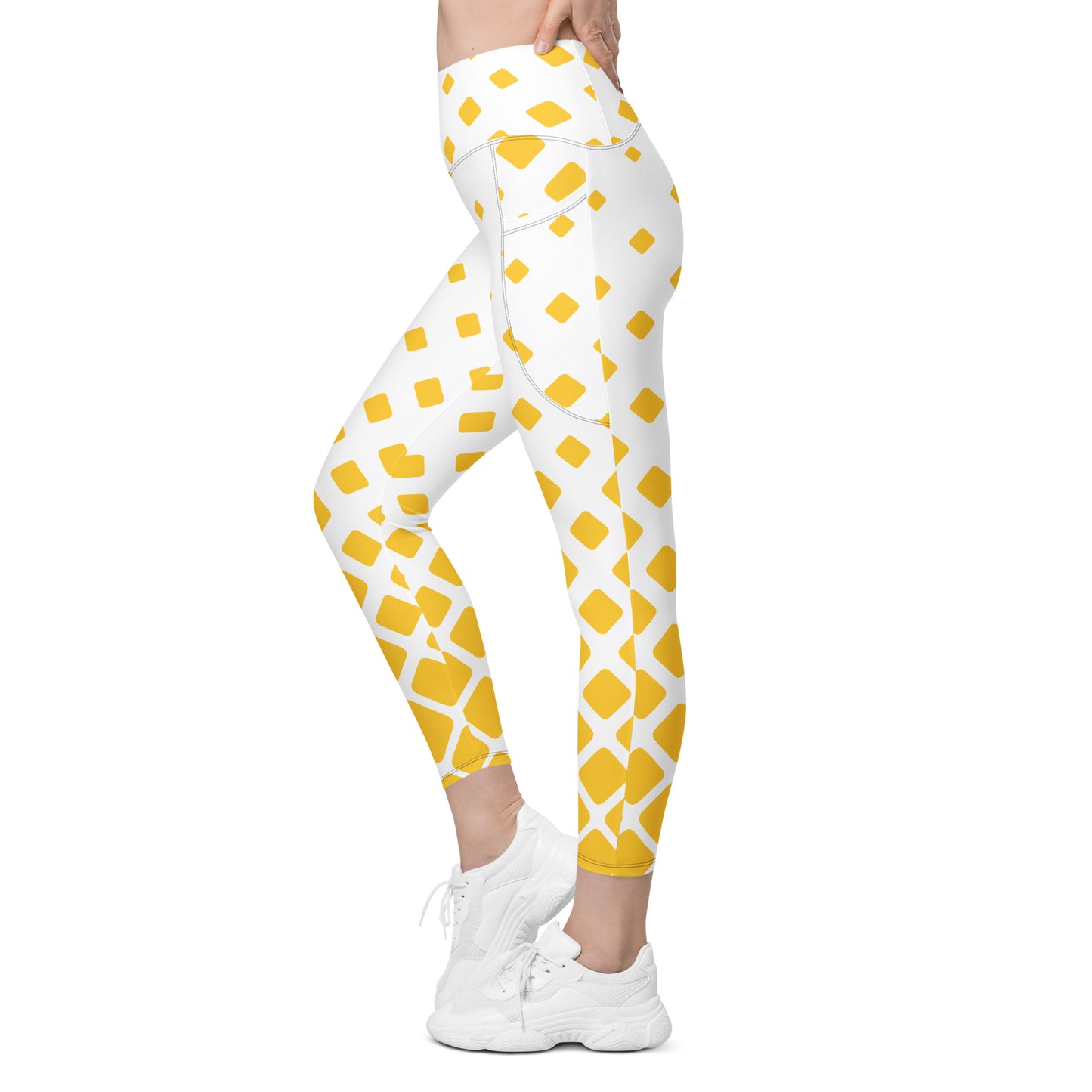 Yellow Diamonds - Leggings with pockets, 2XS - 6XL Leggings With Pockets 2XS - 6XL (US)