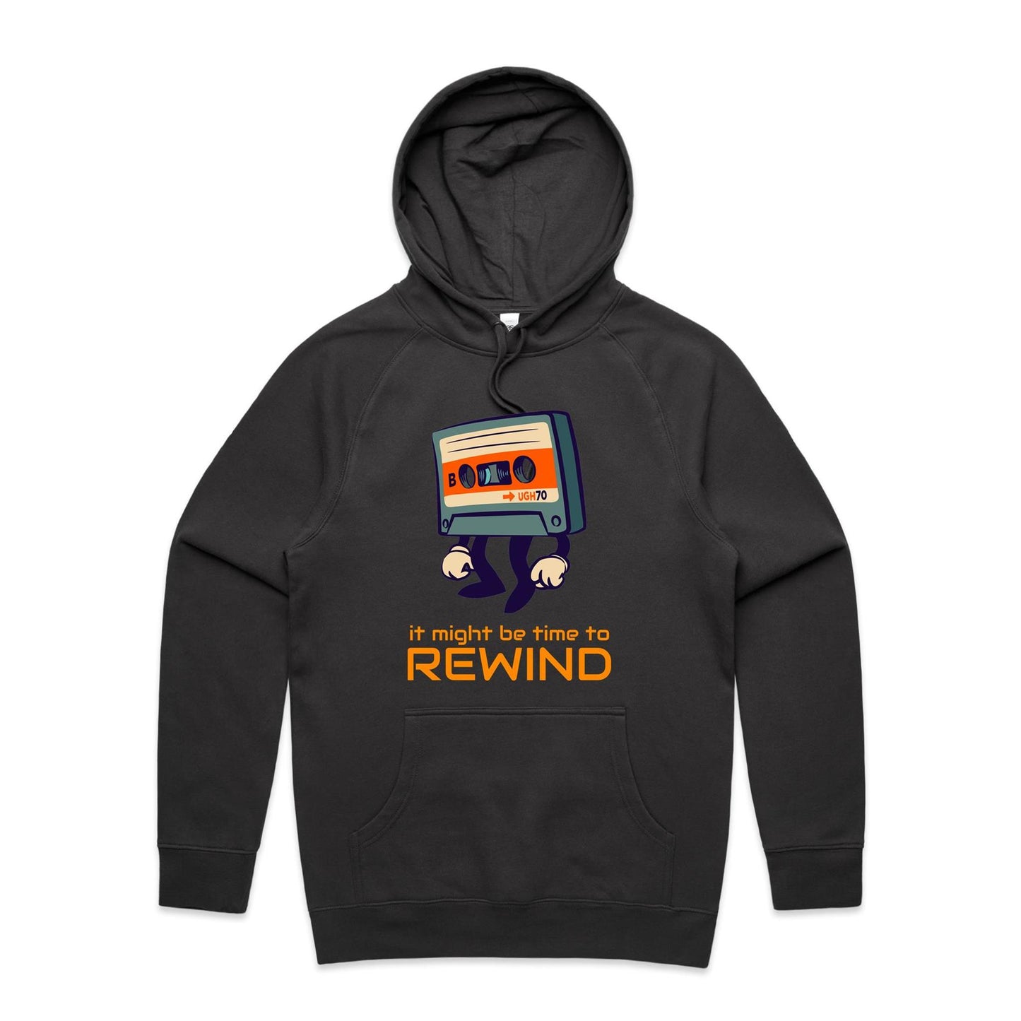 It Might Be Time To Rewind - Supply Hood Coal Mens Supply Hoodie Music Retro