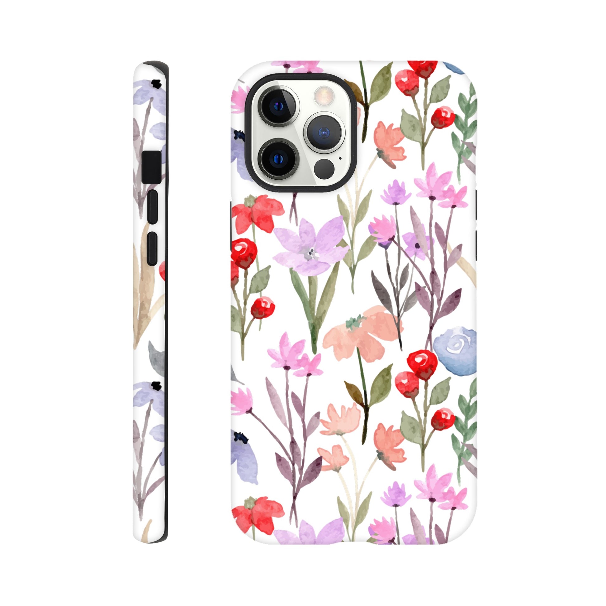 Watercolour Flowers - Phone Tough Case iPhone 12 Pro Max Phone Case Plants