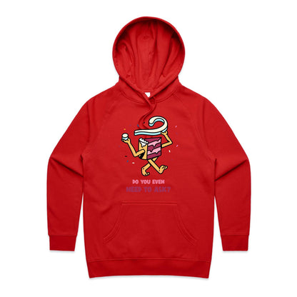 Cake, Do You Even Need To Ask - Women's Supply Hood Red Womens Supply Hoodie Food