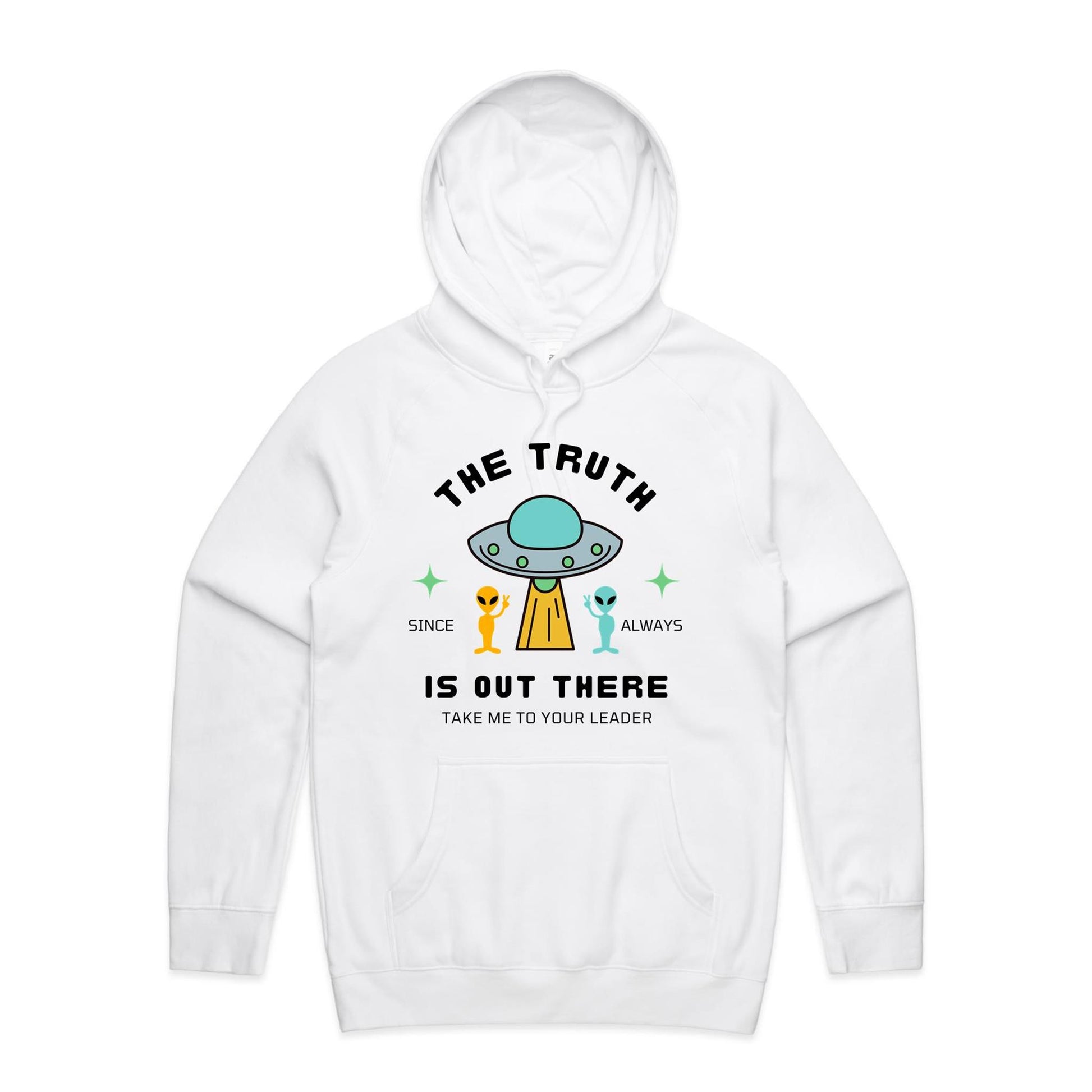 The Truth Is Out There - Supply Hood White Mens Supply Hoodie Sci Fi