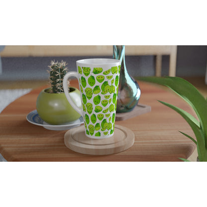 Cute Limes - White Latte 17oz Ceramic Mug Latte Mug food