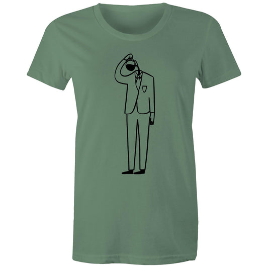 Coffee Brain - Womens T-shirt Sage Womens T-shirt Coffee