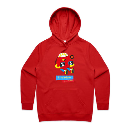 The View From The 90's - Women's Supply Hood Red Womens Supply Hoodie Retro