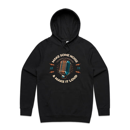 Make Some Noise And Make It Loud - Supply Hood Black Mens Supply Hoodie Music