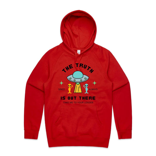 The Truth Is Out There - Supply Hood Red Mens Supply Hoodie Sci Fi