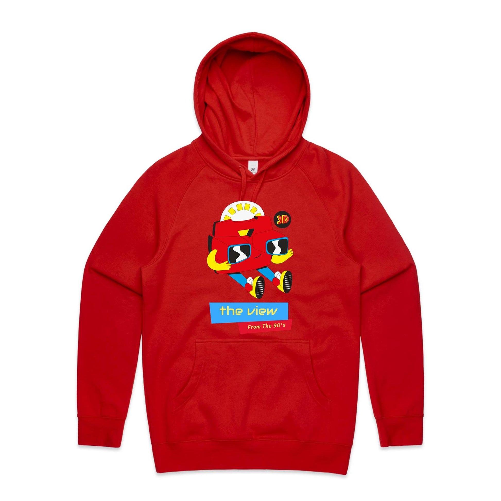 The View From The 90's - Supply Hood Red Mens Supply Hoodie Retro