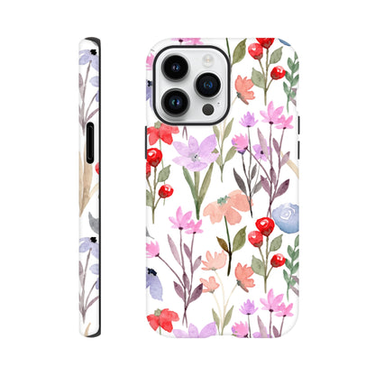 Watercolour Flowers - Phone Tough Case iPhone 14 Pro Max Phone Case Plants