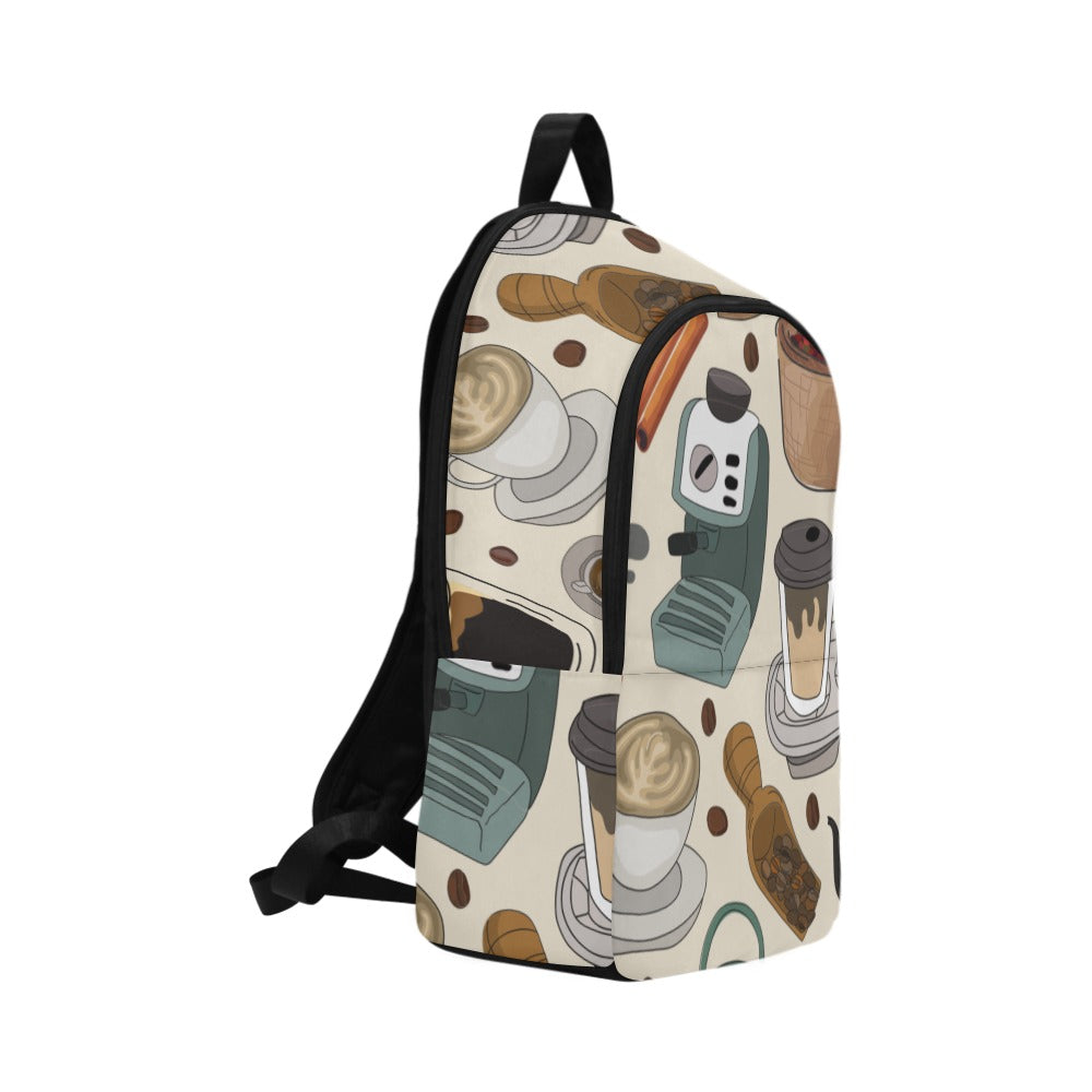 All The Coffee - Fabric Backpack for Adult Adult Casual Backpack Coffee