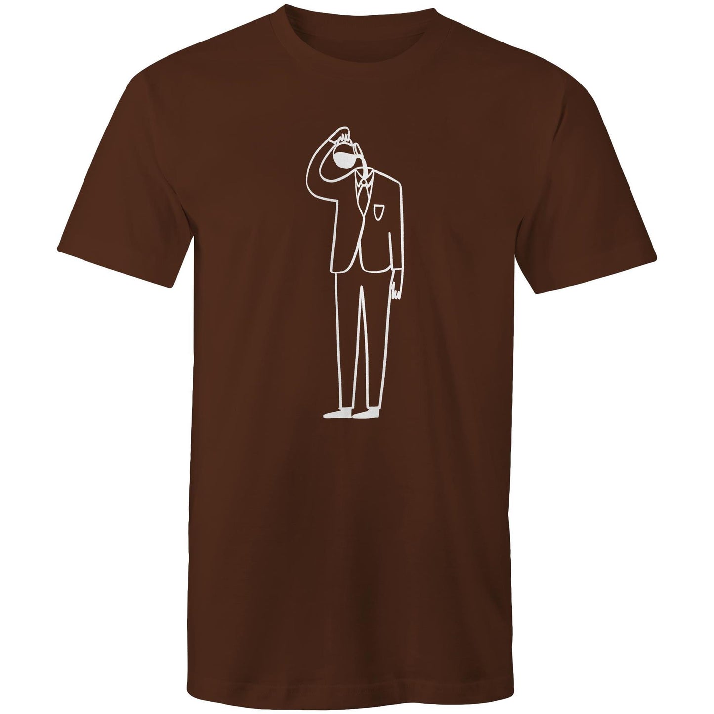 Coffee Brain - Mens T-Shirt Dark Chocolate Mens T-shirt Coffee