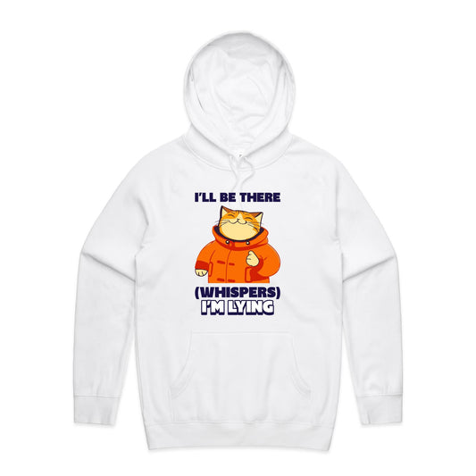 I'll Be There, Whispers, I'm Lying - Supply Hood White Mens Supply Hoodie