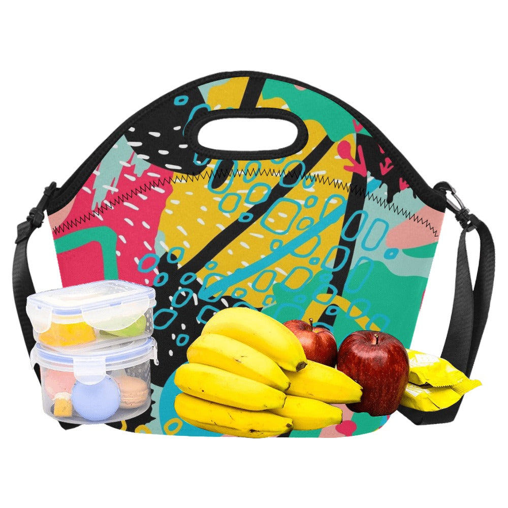 Bright And Colourful - Neoprene Lunch Bag/Large Neoprene Lunch Bag/Large