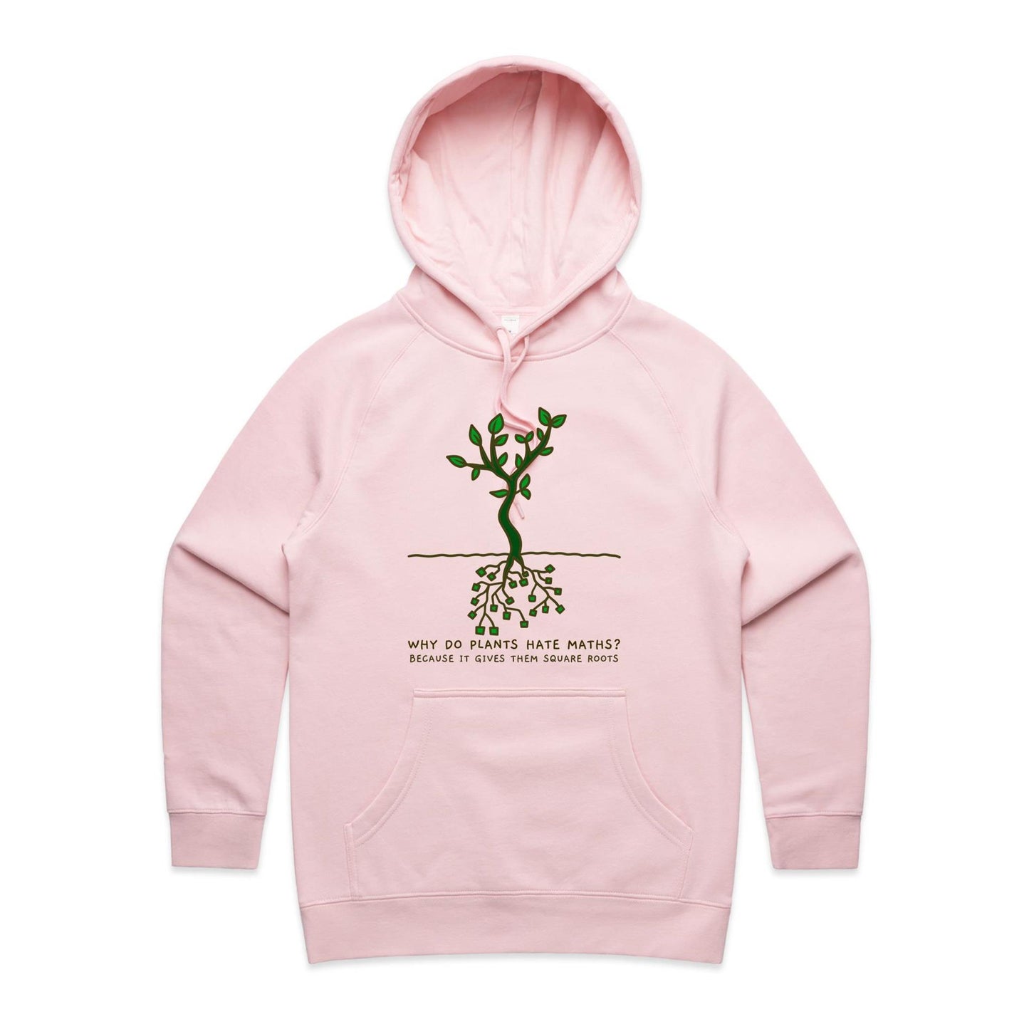 Square Roots - Women's Supply Hood Pink Womens Supply Hoodie Funny