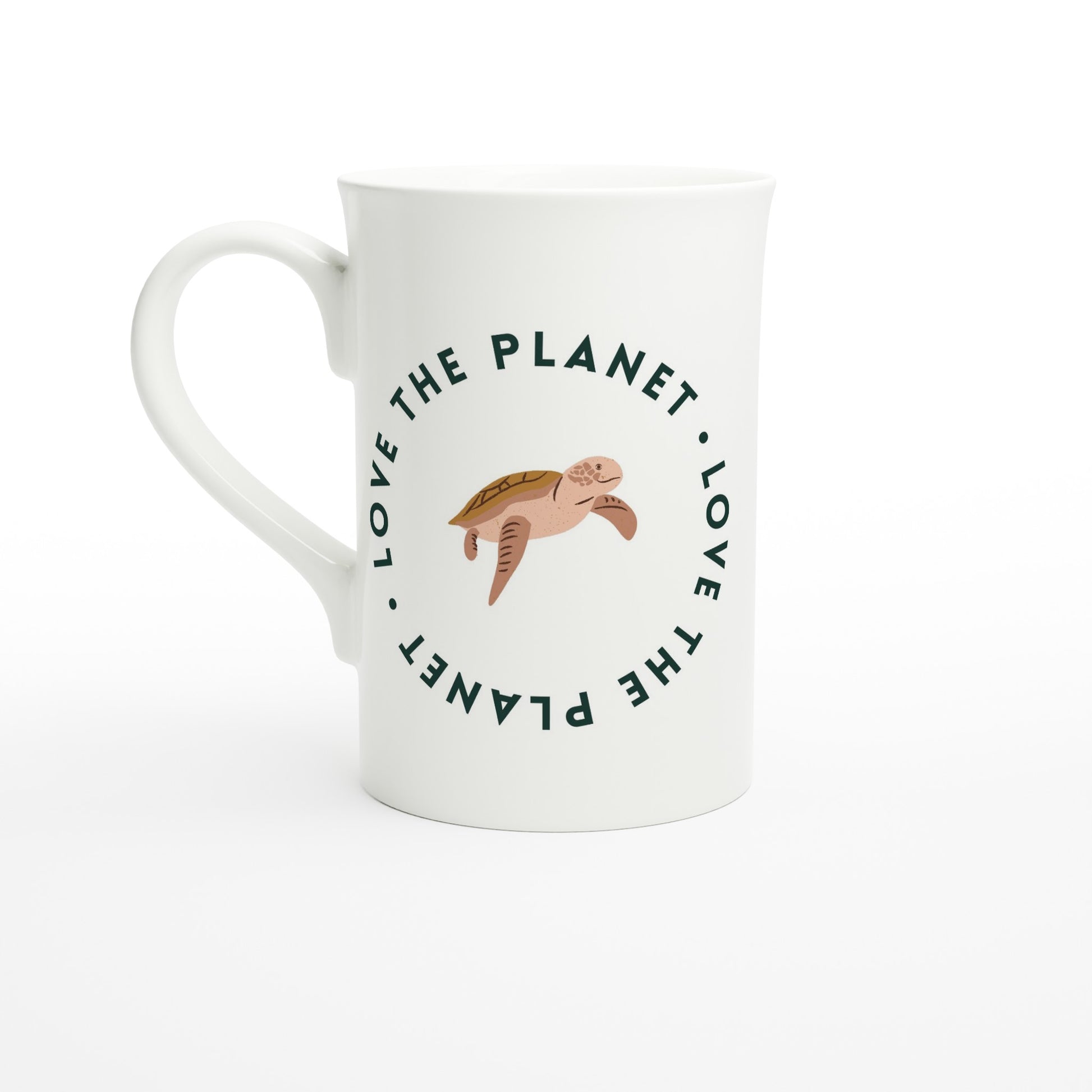 Love The Planet - White 10oz Porcelain Slim Mug Default Title Porcelain Mug Environment