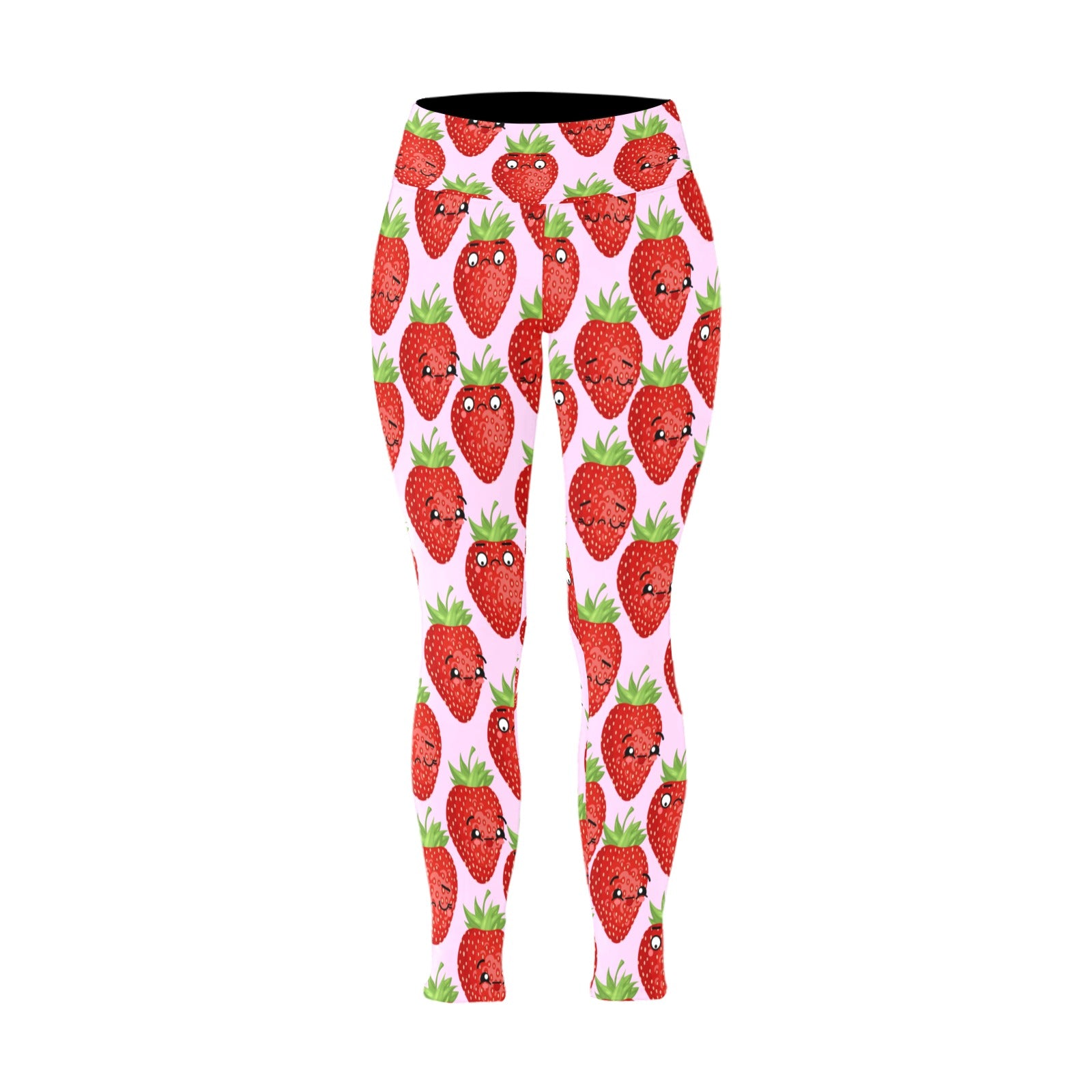 Strawberry Characters - Women's Plus Size High Waist Leggings Women's Plus Size High Waist Leggings