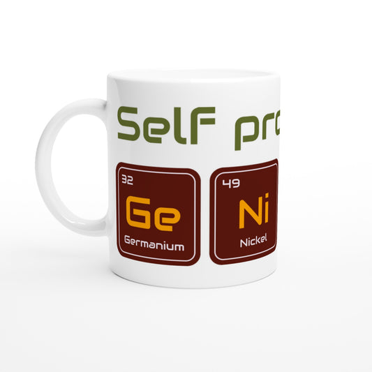 Self Proclaimed Genius - White 11oz Ceramic Mug Default Title White 11oz Mug Funny Science