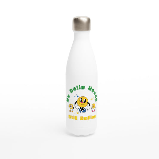 My Daily Moods - White 17oz Stainless Steel Water Bottle Default Title White Water Bottle Retro