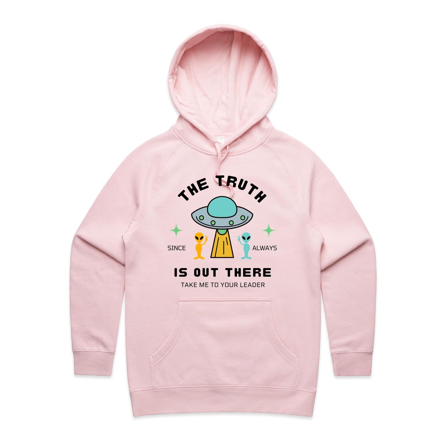 The Truth Is Out There - Women's Supply Hood Pink Womens Supply Hoodie Sci Fi