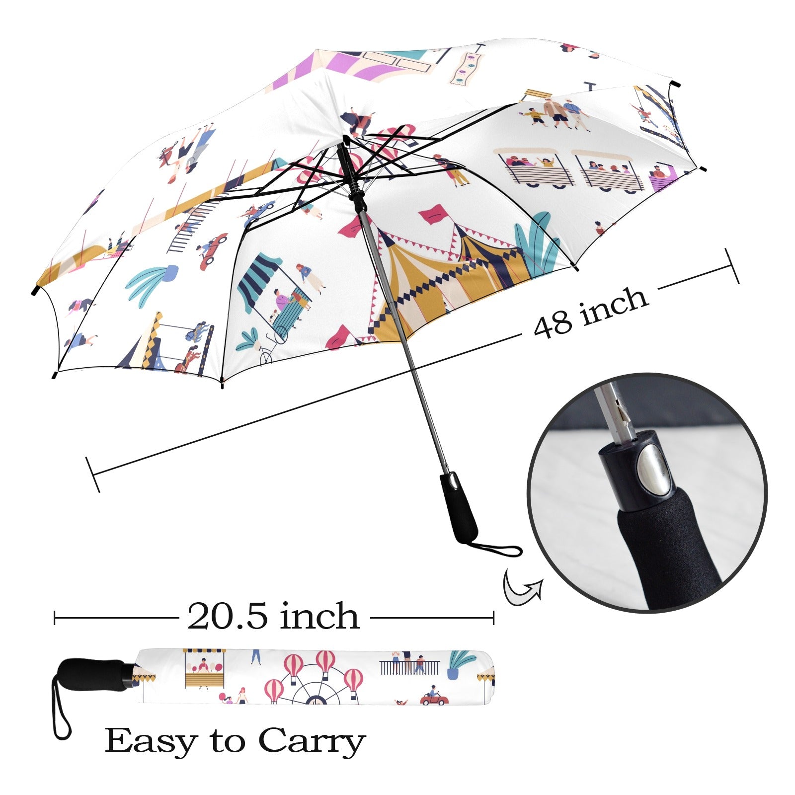 Carnival - Semi-Automatic Foldable Umbrella Semi-Automatic Foldable Umbrella