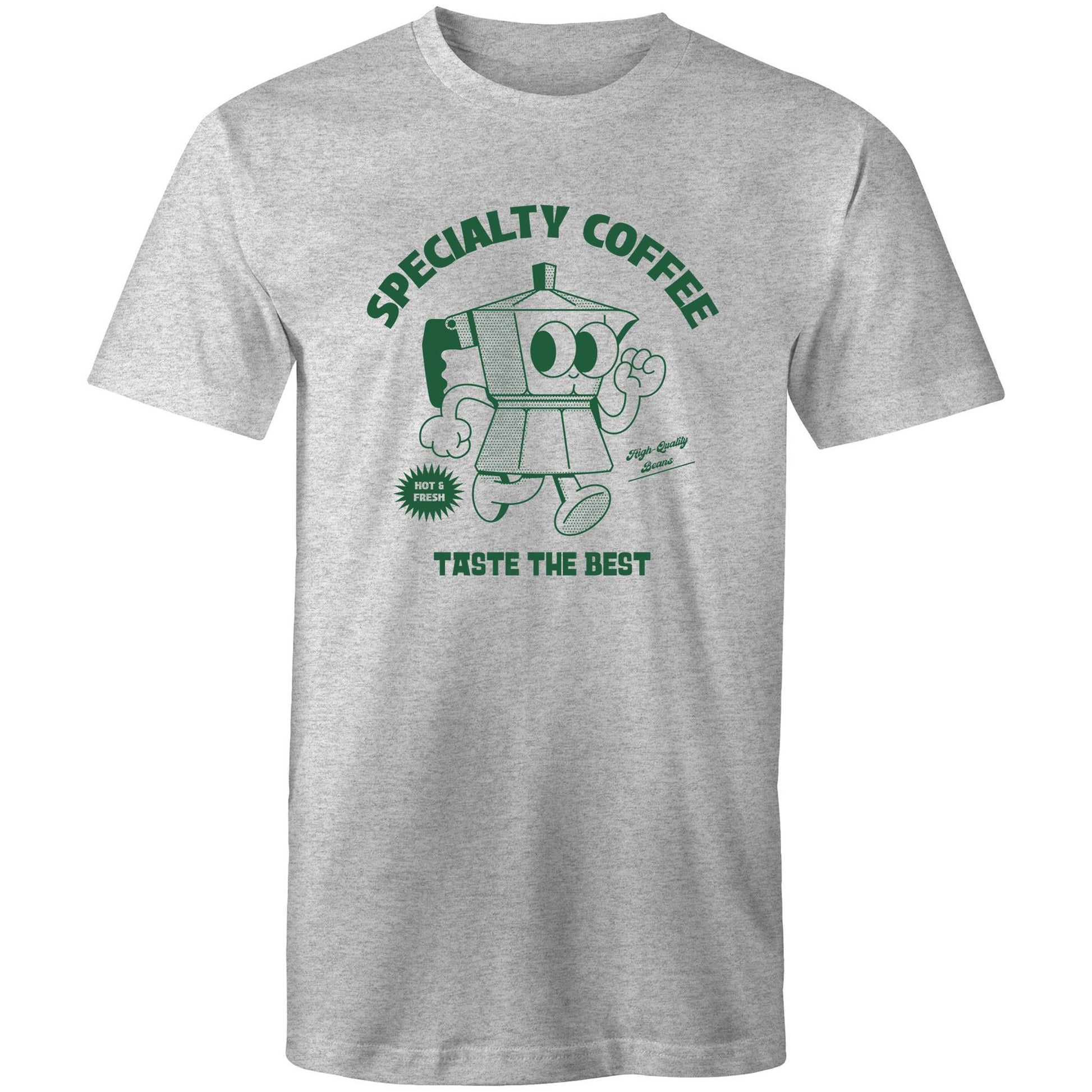 Specialty Coffee - Mens T-Shirt Grey Marle Mens T-shirt Coffee Retro