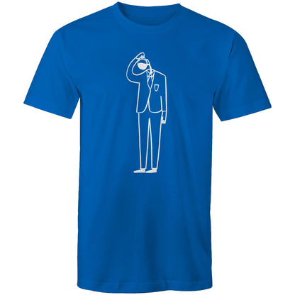 Coffee Brain - Mens T-Shirt Bright Royal Mens T-shirt Coffee