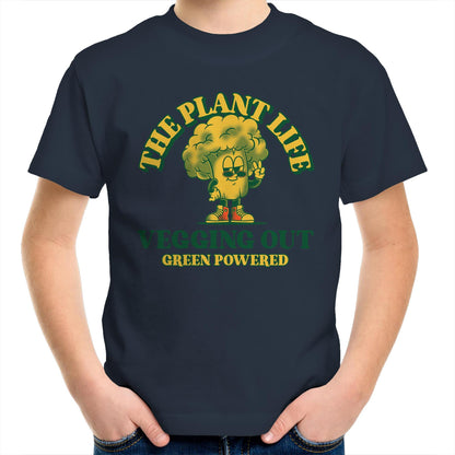 The Plant Life - Kids Youth T-Shirt Navy Kids Youth T-shirt Food Vegetarian