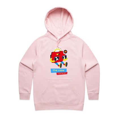The View From The 90's - Women's Supply Hood Pink Womens Supply Hoodie Retro