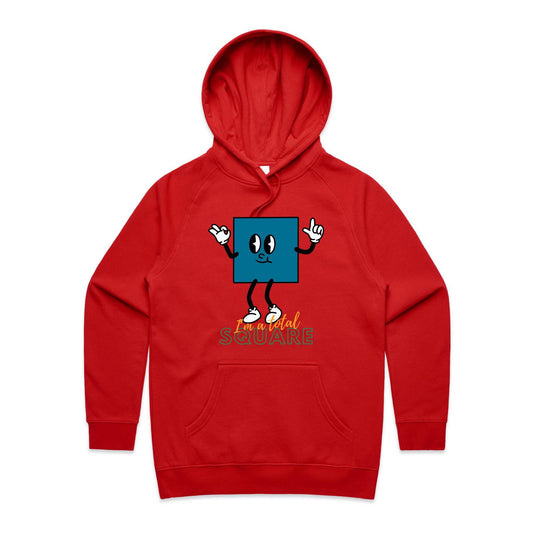 I'm A Total Square - Women's Supply Hood Red Womens Supply Hoodie