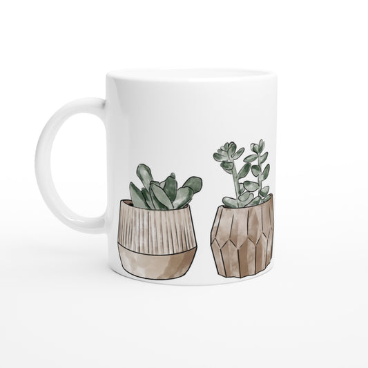 Plants In Pots - White 11oz Ceramic Mug Default Title White 11oz Mug Plants