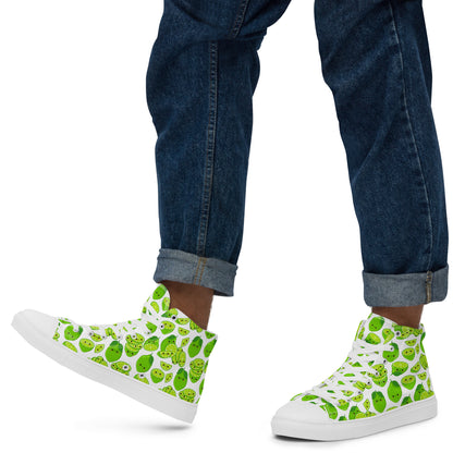 Cute Limes - Men’s high top canvas shoes White Mens High Top Shoes food