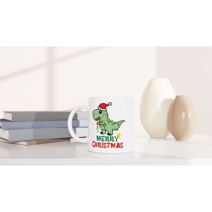 Dinosaur Christmas - 11oz Ceramic Mug Christmas Mug Merry Christmas