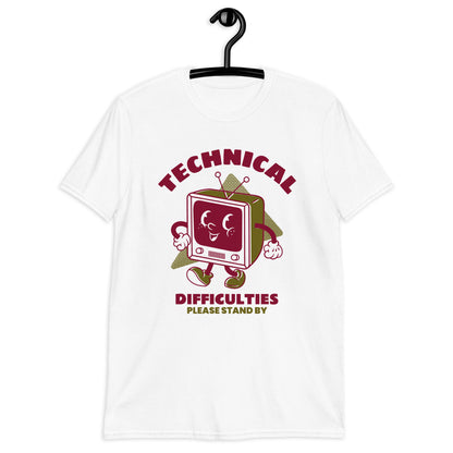 Retro TV, Technical Difficulties - Short-Sleeve Unisex T-Shirt Unisex T-shirt Retro Tech