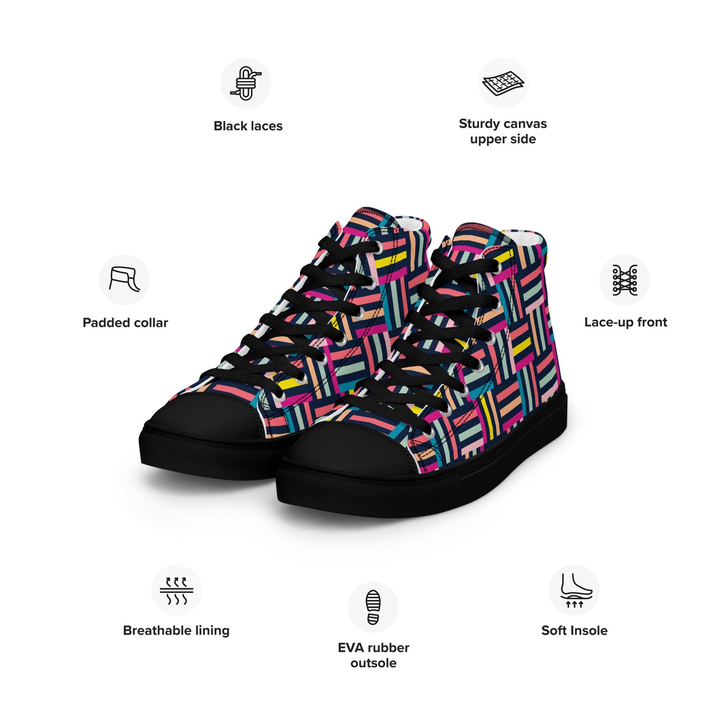 Allsorts - Women’s high top canvas shoes Womens High Top Shoes