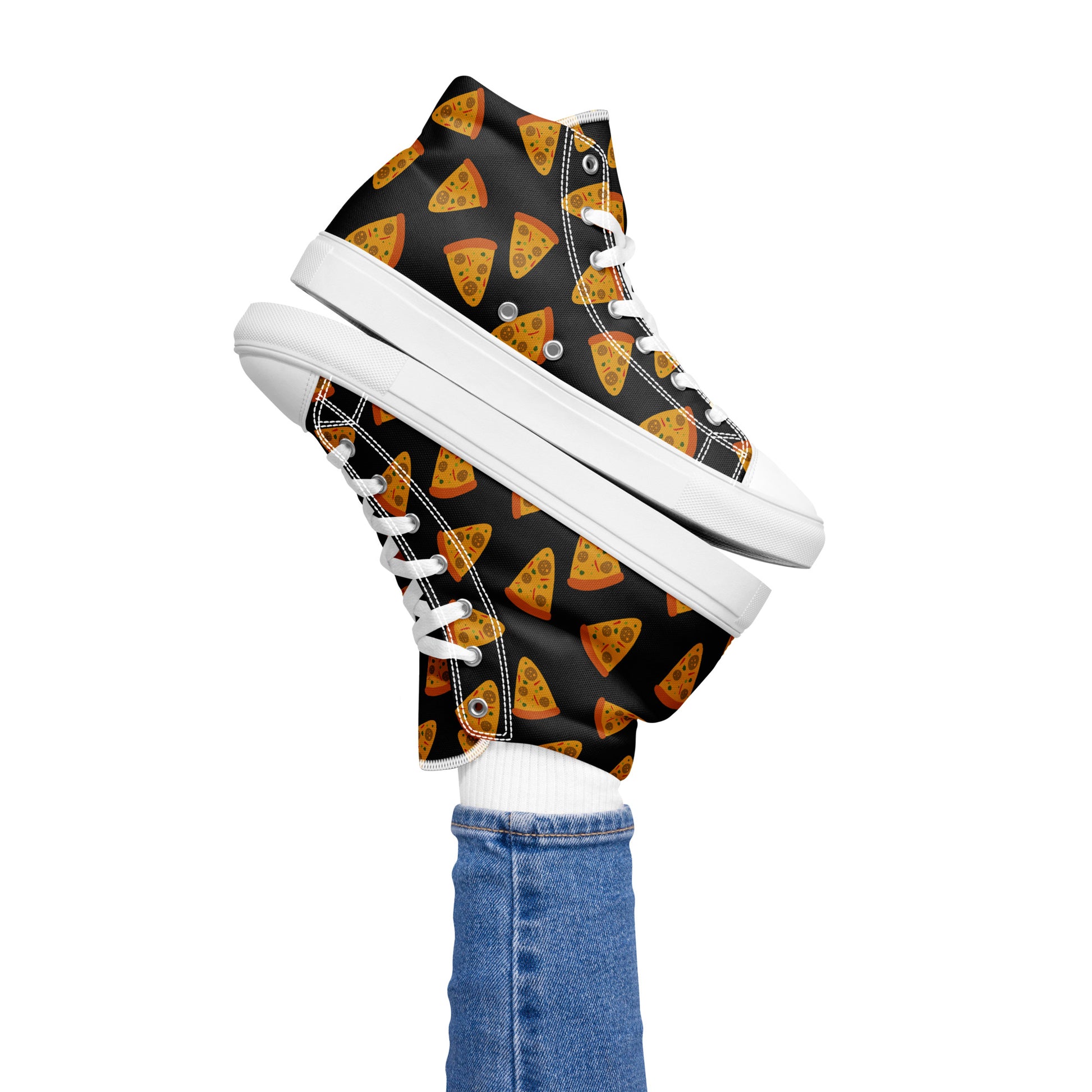 Pizzas - Women’s high top canvas shoes Womens High Top Shoes food
