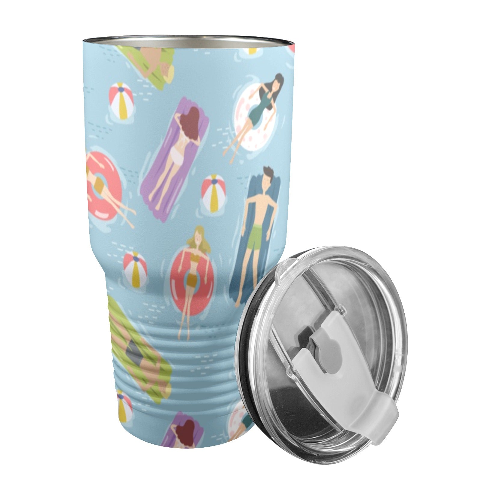 Beach Float - 30oz Insulated Stainless Steel Mobile Tumbler 30oz Insulated Stainless Steel Mobile Tumbler Summer