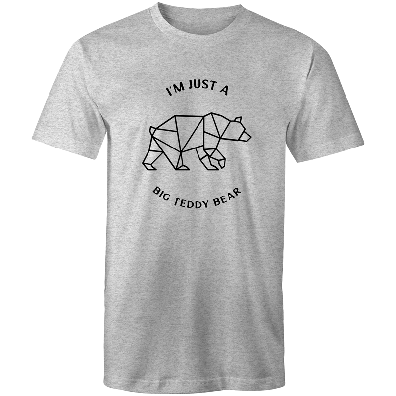 Teddy Bear - Mens T-Shirt Grey Marle Mens T-shirt animal Funny Mens