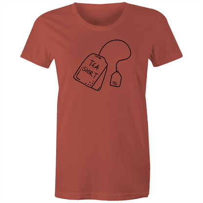 Tea Shirt - Women's T-shirt Coral Womens T-shirt Tea Womens