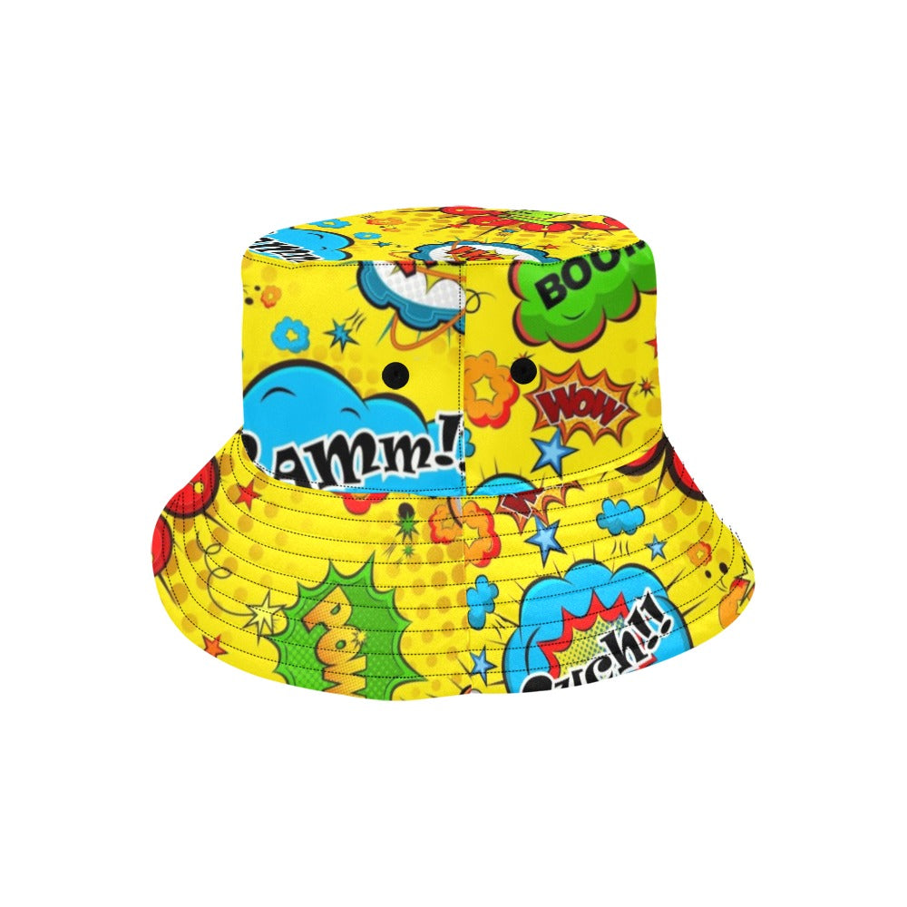 Comic Book Yellow - Bucket Hat Bucket Hat for Women comic