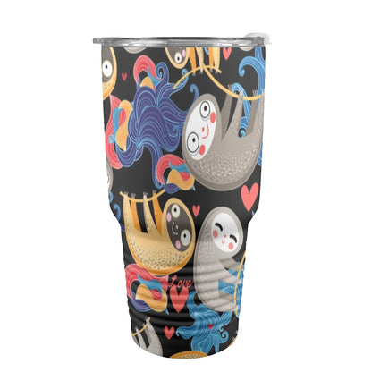 Sloth Time - 30oz Insulated Stainless Steel Mobile Tumbler 30oz Insulated Stainless Steel Mobile Tumbler animal